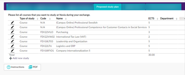 Proposed study plan (final look)