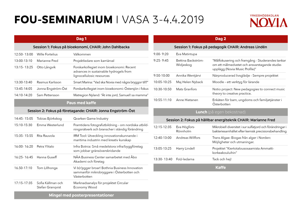Fou seminarium program 2
