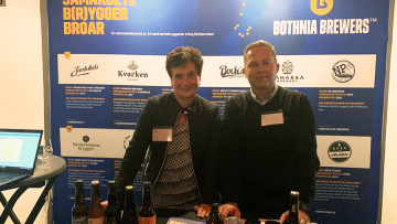 Marika Ingman och Tom Lillhonga på Noolia Beer mässan i Umeå 2019. 