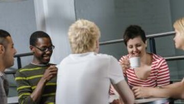 grupp med studerande