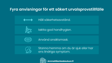 Anvisningar för ett säkert urvalsprov