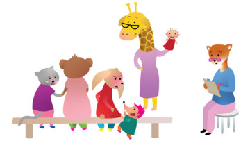 illustration lekande barn