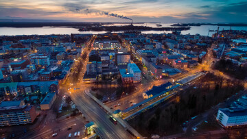 Flygbild över Vasa_Foto Vasa stad