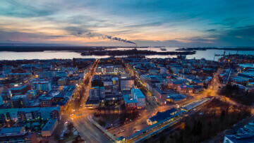 Flygbild över Vasa_Foto Vasa stad