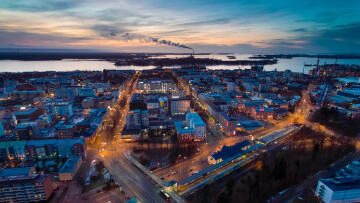 Flygbild över Vasa_Foto Vasa stad
