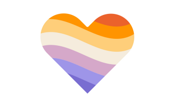 International Lesbian Visibility Day and Lesbian Visibility Week Heart with Lesbian Pride Flag Website News Article