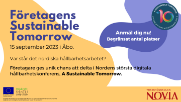 A sustainable tomorrow banner 2