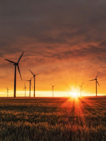 Wind turbine, vindkraft, åker, 