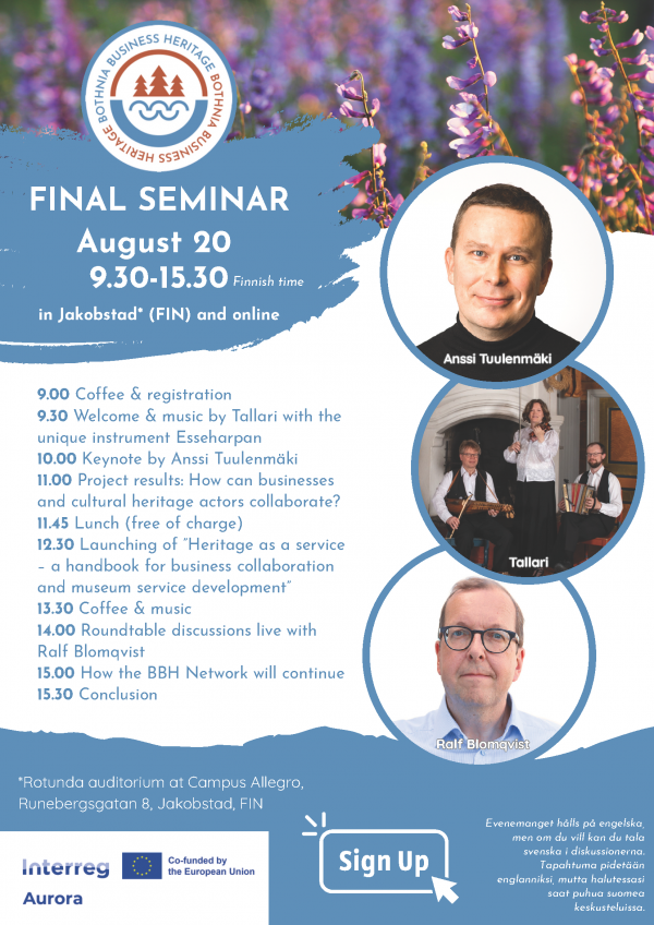 Bothnia Business Heritage Final Seminar Flyer