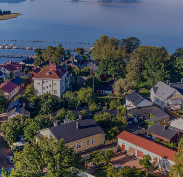 Ekenas Old Town aerial3