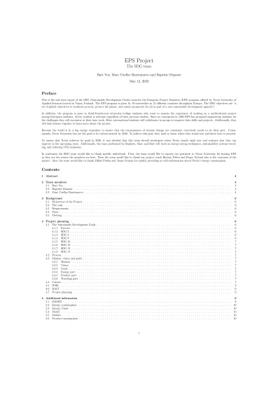 Spring 2023 Sustainable Development Goals