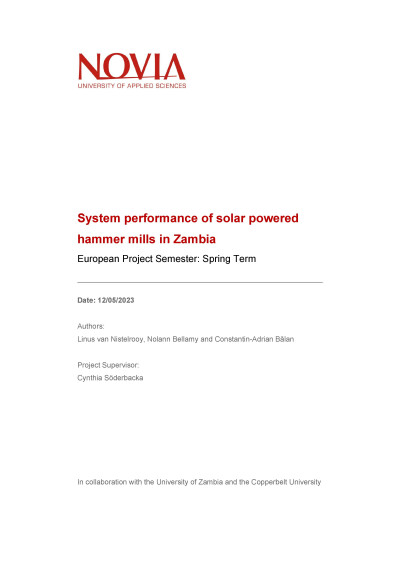 Spring 2023 Zambia Hammer Mill