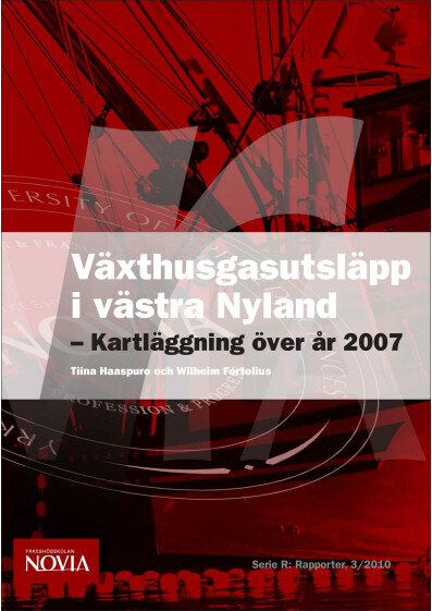 Serie R: Växthusgasutsläpp i västra Nyland 3/2010