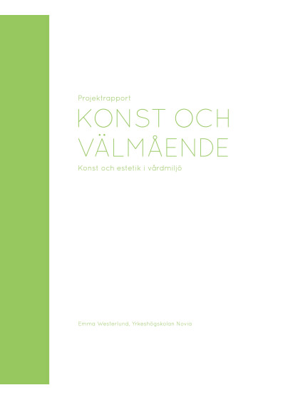 Serie P 7/2013: Konst och välmående 