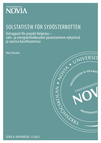 Serie R 10/2015: Solstatistik för SydÖsterbotten
