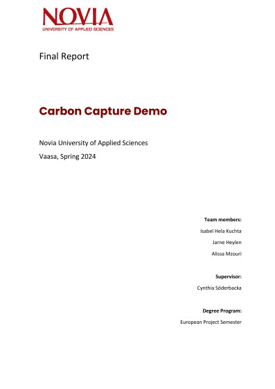 Spring 2024 Carbon Capture Demo