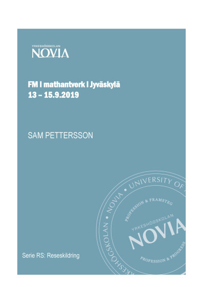 Serie RS 2/2019  Reseberättelse från FM i Mathantverk i Jyväskylä