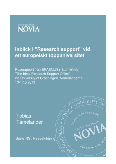 Serie RS 1/2019: Inblick i Research support vid ett europeisk toppuniversitet